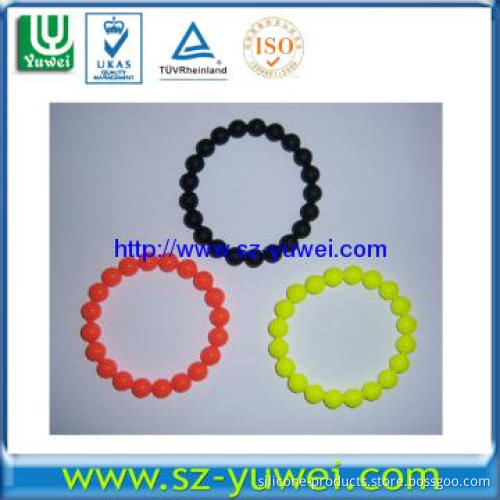 Newest Design All Kinds Of Fashion Accessory, Silicone Bead Bracelet